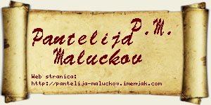 Pantelija Maluckov vizit kartica
